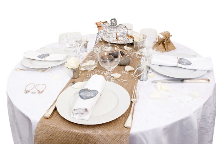 Düğün masa dekorasyonu bej