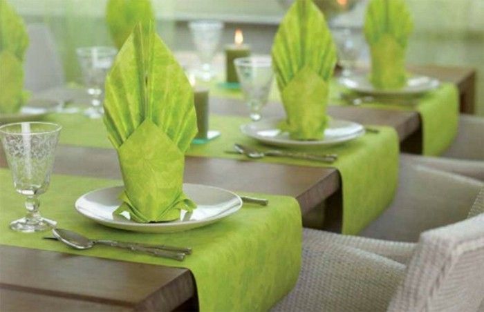 Bryllup bord dekorasjon-med-servietter