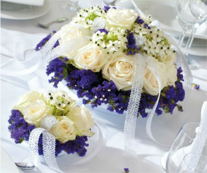 Düğün masa dekorasyonu-beyaz-gül