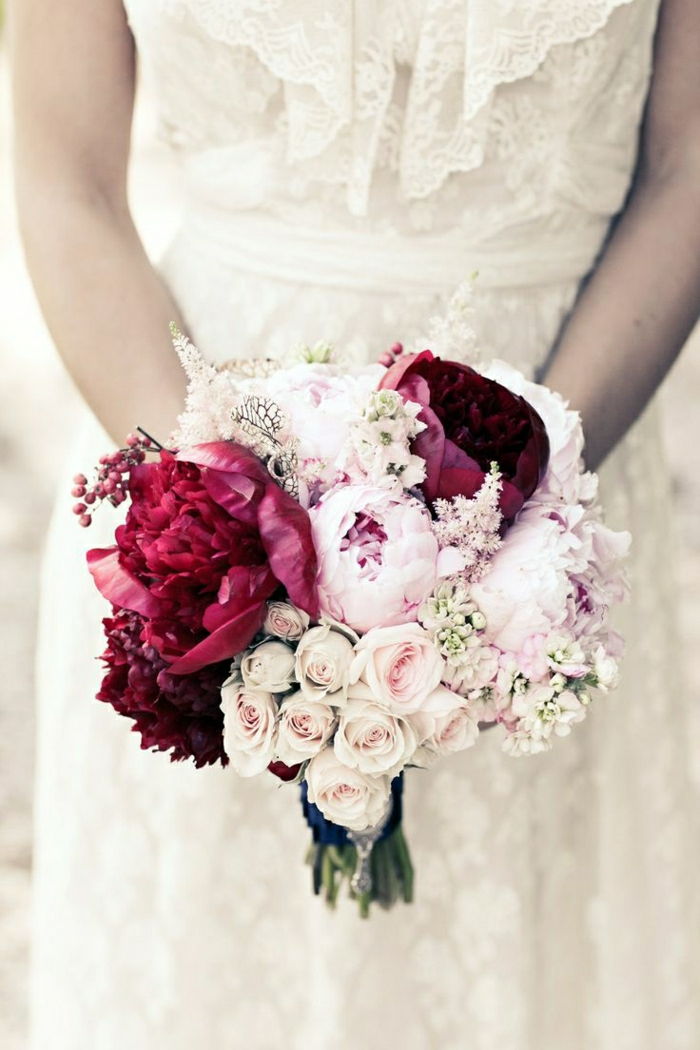 Wedding Bouquet Rose Pion