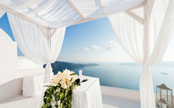 Vestuvių ceremonija-in-Santorini