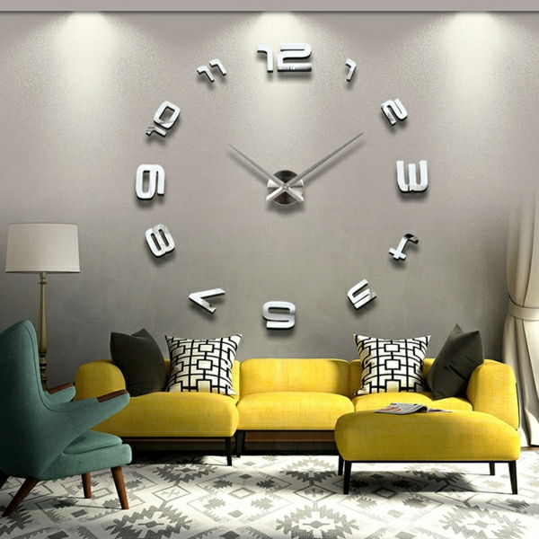 fantastiškas sienos laikrodis su šiuolaikiniu dizainu