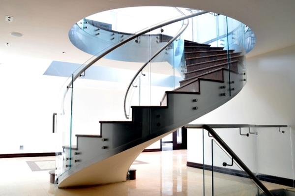 Ideer-for-the-moderne interiørdesign innvendig trapp-Spindeltreppe-