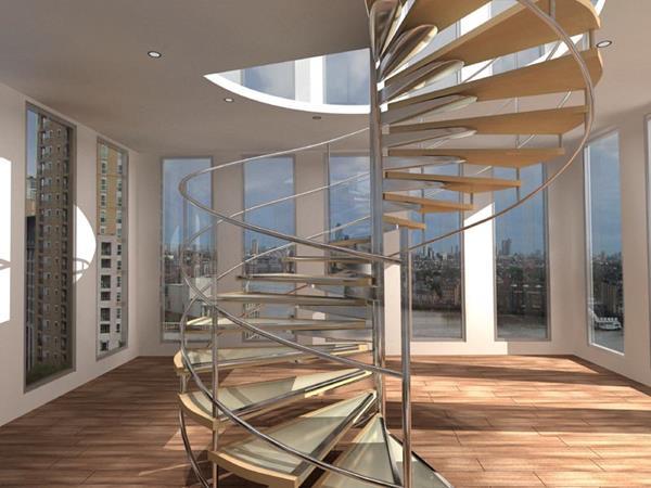 Ideer-for-the-moderne interiør-design-innvendig trapp spiraltrapp