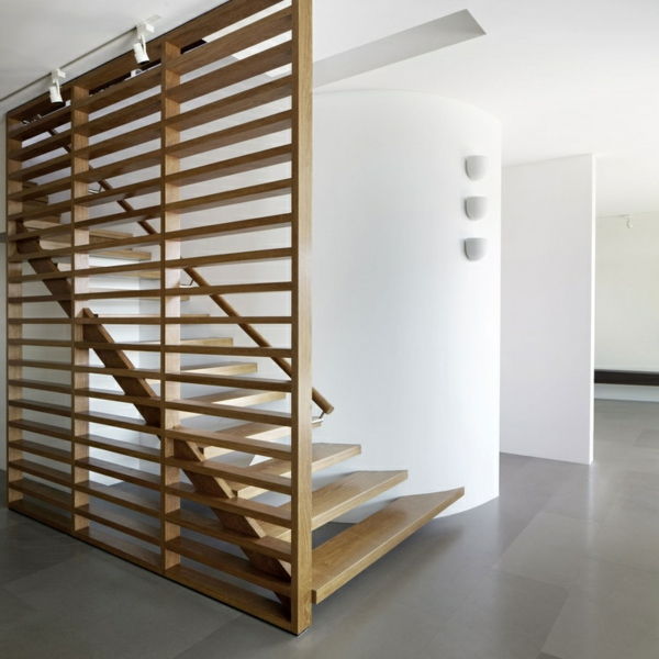 -Innenarchitektur-efect deplin de proiectare-pentru-a-spirală scară-din-lemn