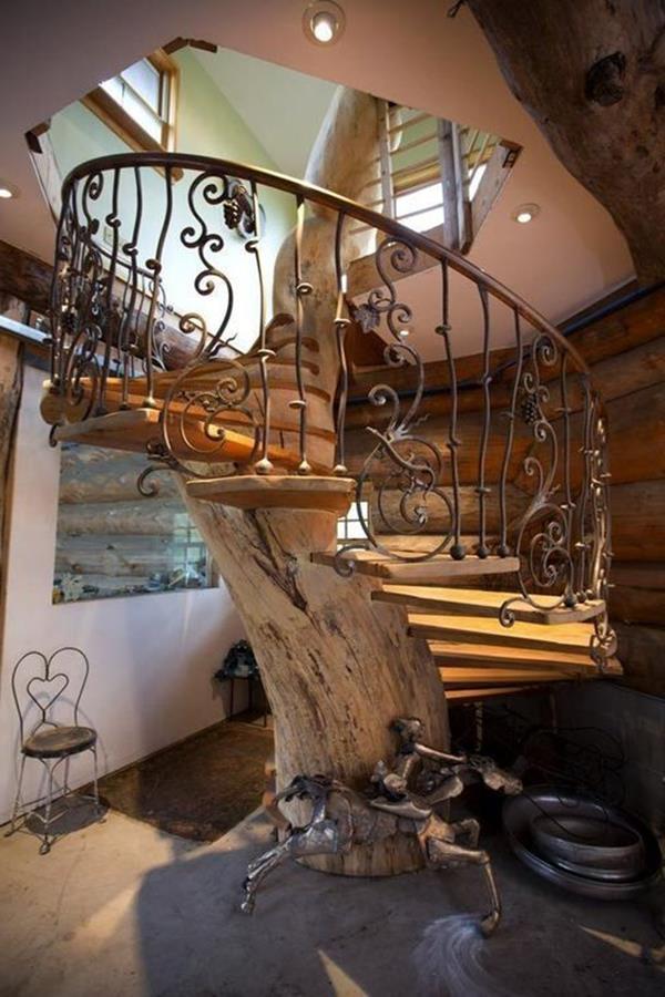 Innvendig trapp-Antique-a-fascinerende utforming vindeltrapp