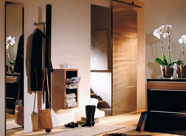 idéias de design de interiores Linda-hall móveis de madeira