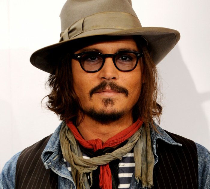 Johnny Depp očala oblačila Hat-hipster-style