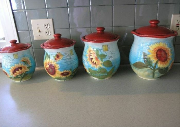 Kuhinja dekor posoda iz keramike sončnično slog dekoracijo država