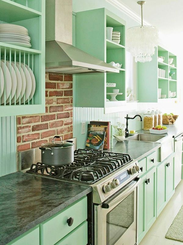 Kuhinja dizajn-z-pohištvo-v-vintage stil oblikovanja ideje