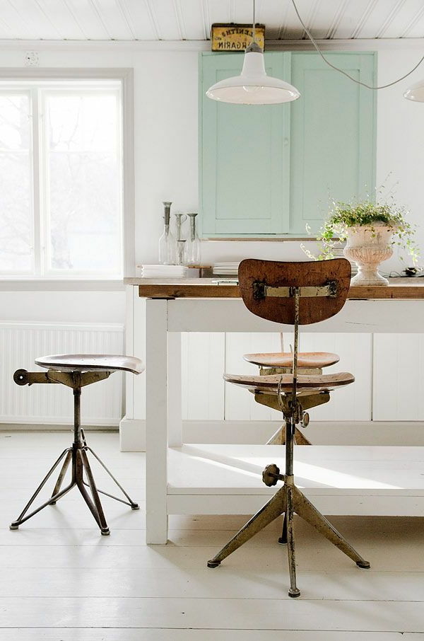 Virtuvės baldai derliaus stiliaus kėdės Idėjos