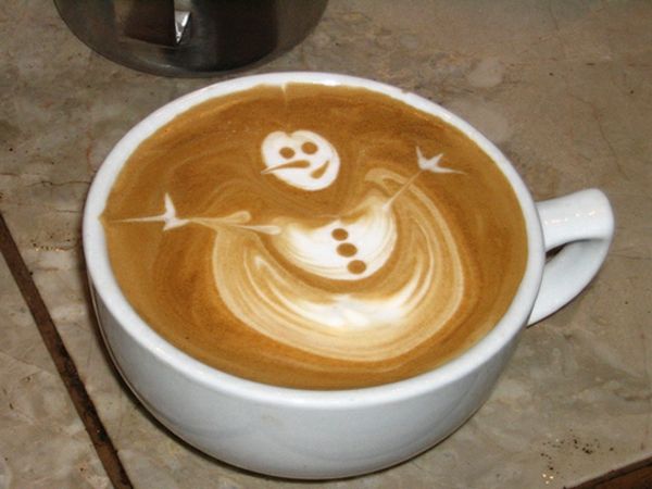 Coffee Rolig bild Snowman