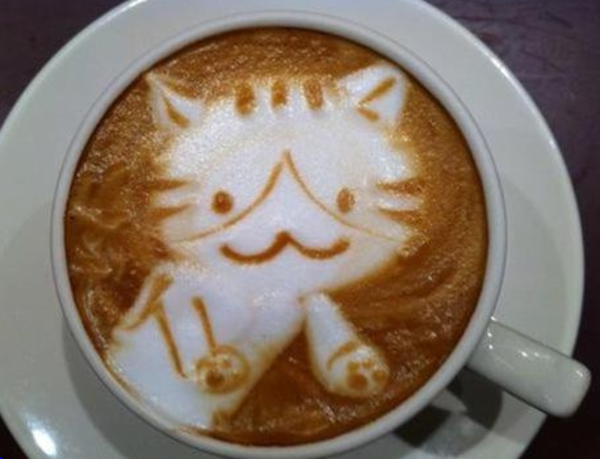 stor-maker Coffee Cat av skumplast