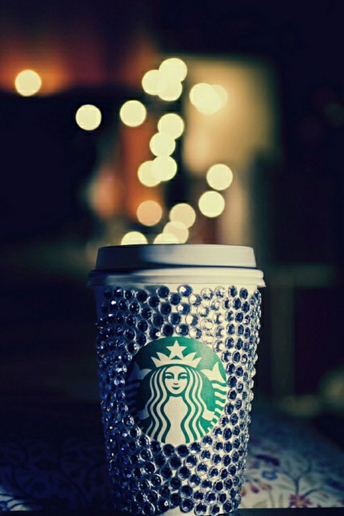 Ceașcă cafea-la-go ceașcă de hârtie Starbucks cristale de decorare model de lux