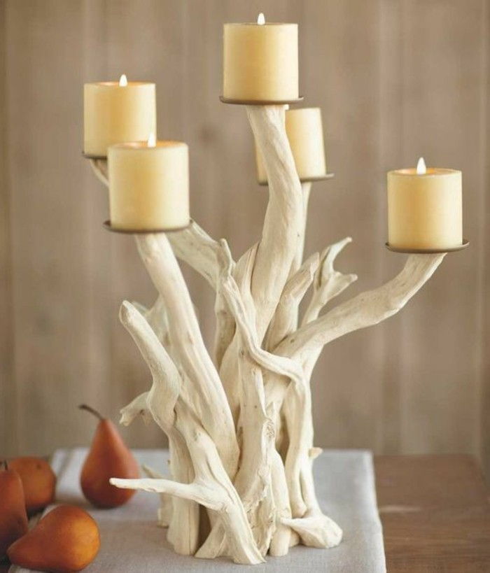 Ljusstake från Driftwood DIY idé
