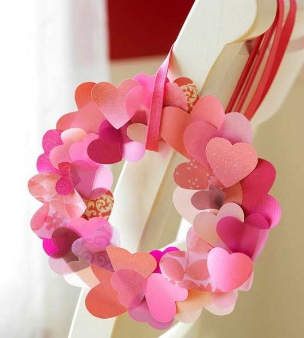 dekorácie-of-srdce pappier-pink-pink-červená