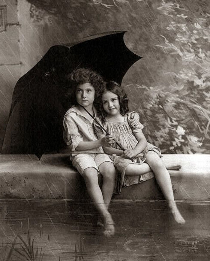 Copii Boy Fata-copil umbrelă negru