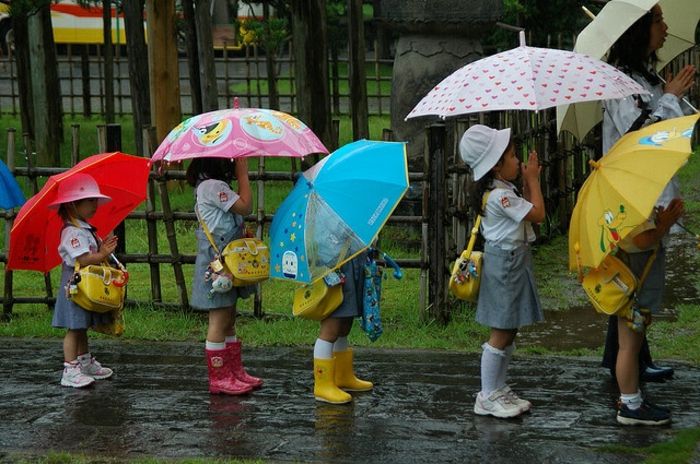 Copii colorat umbrele-copil serie ploaie