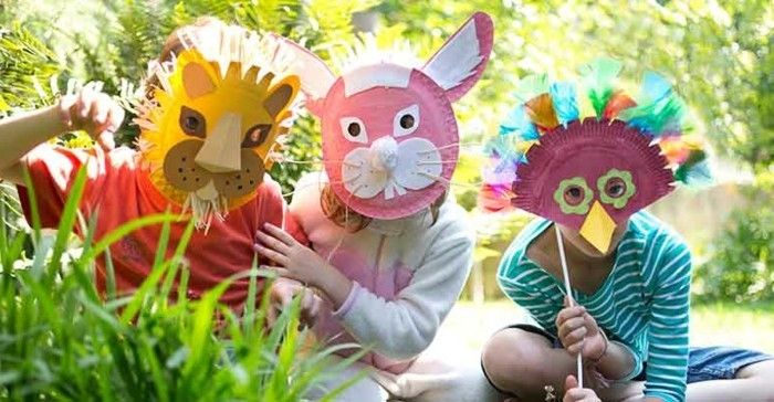 Bambini maschera armeggiare Hare e Lion