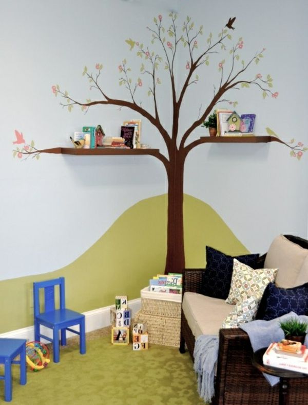Nursery boekenplank as-a-tree-vormige