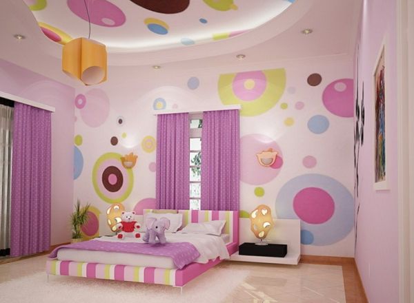 -Nursery spálne v ružovej a fialovej-originálne-idea