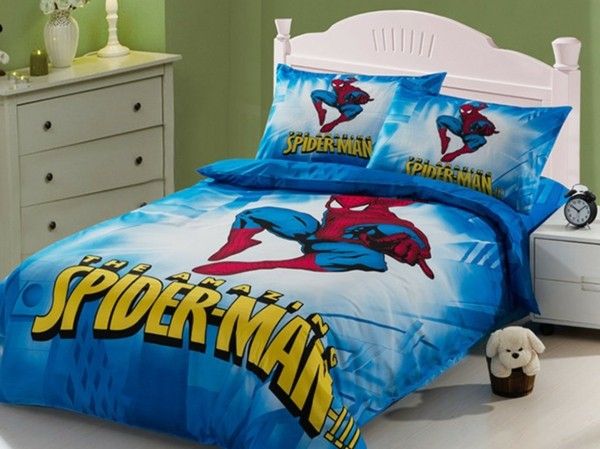 Nursery Spiderman Bedding Blue - Superhero Movie Bedding