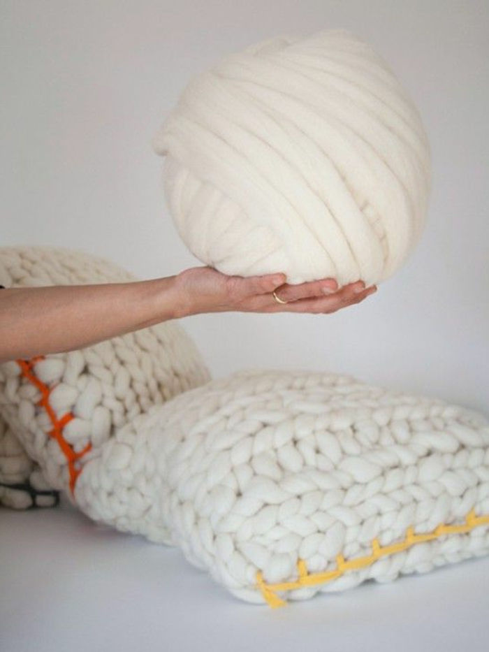 Pillow strikke-enkel DIY idé