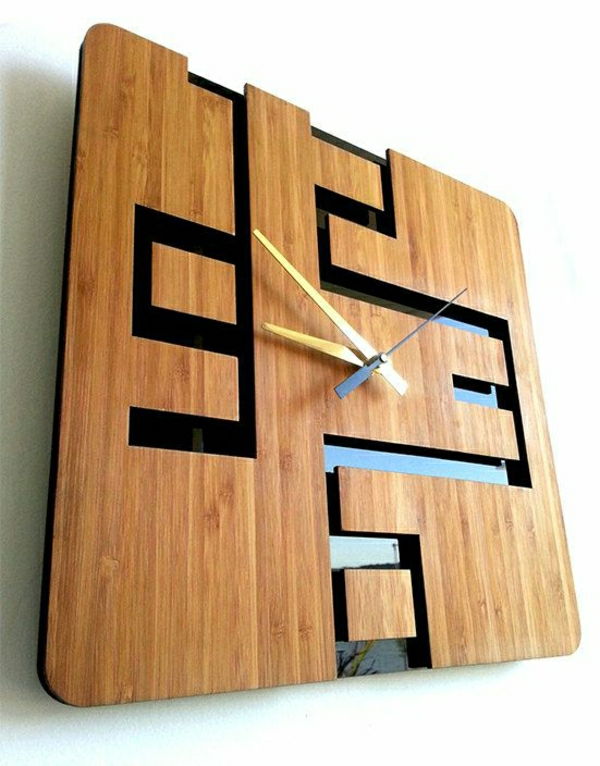 Kūrybinis sienos dizainas-su vėsioje Sieninis laikrodis Sieninis laikrodis dizaino iš medienos