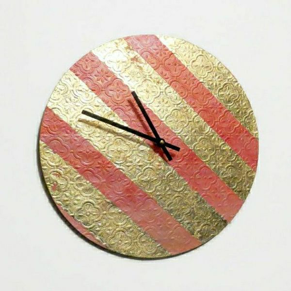 Kūrybinis sienos dizainas-su vėsioje-laikrodis-in-dviejų spalvų