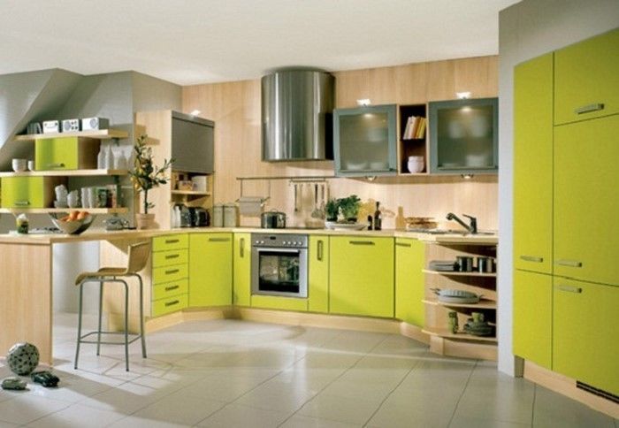 kjøkken-in-grønn-en-cool-enhet