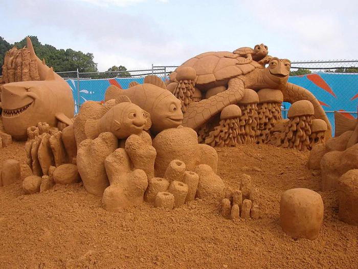 Umetnost skulptur iz peska-the-ljudi-of-Finding Nemo