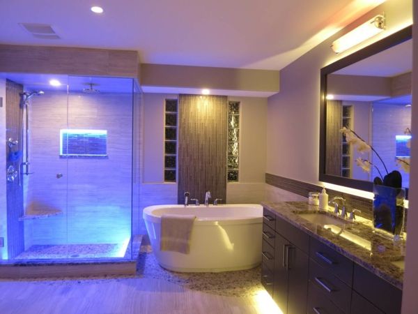 LED svietidlá-ultra-skvelé interiérové-design-in-kúpeľňa-stropné osvetlenie-kúpeľňa osvetlenie na strop
