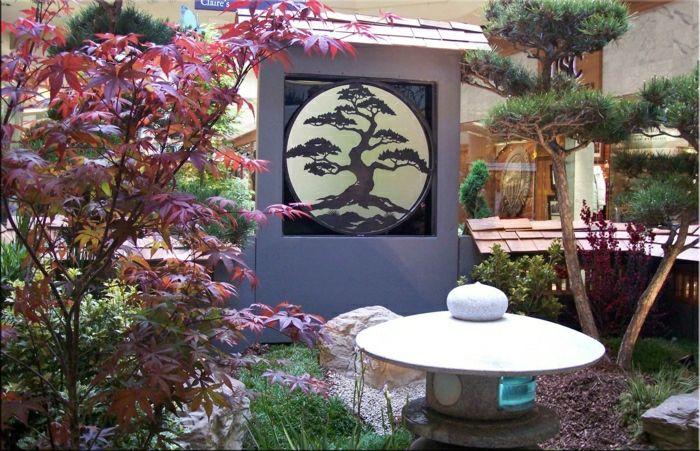 Luxury Hage japanske bonsai tre dekorative steiner