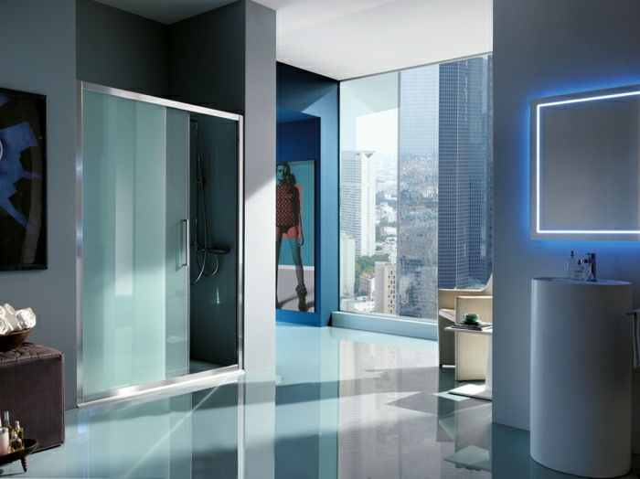 Luksusowy apartament Piękny widok prysznic partycja drzwi przesuwnych