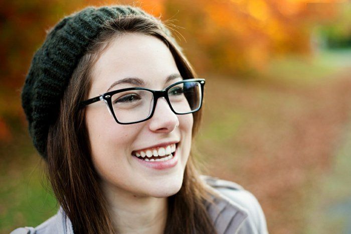 Meisjes gebreide muts nerd-bril