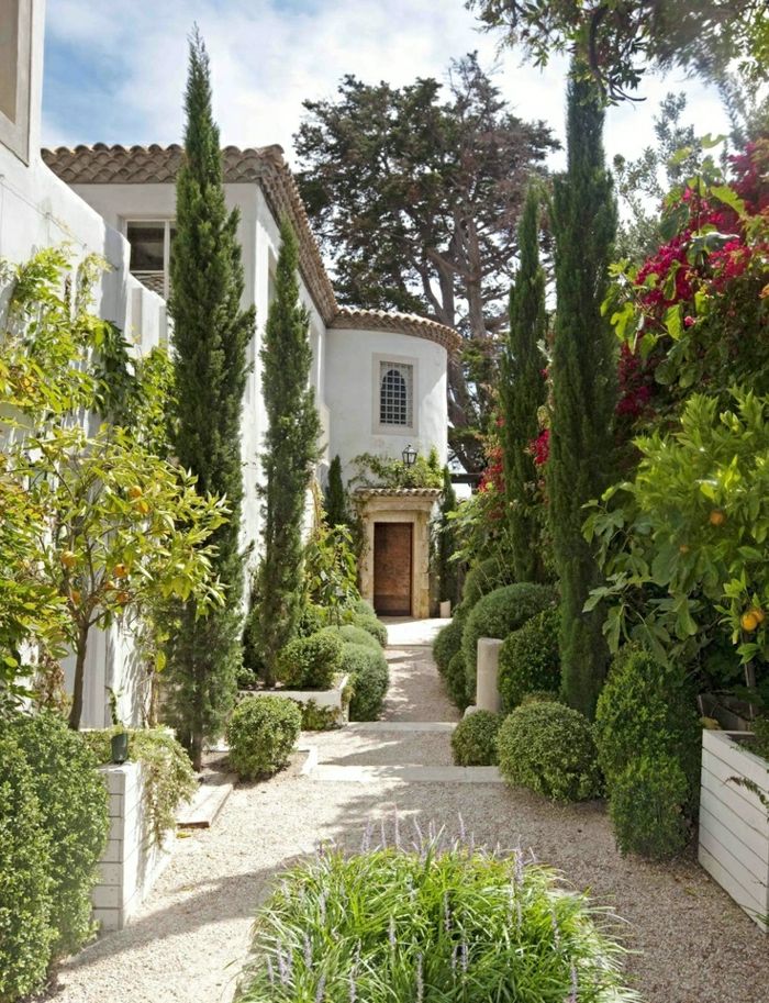 Malibu hus-Mediterranean Hage dekorative steiner sitrontrær