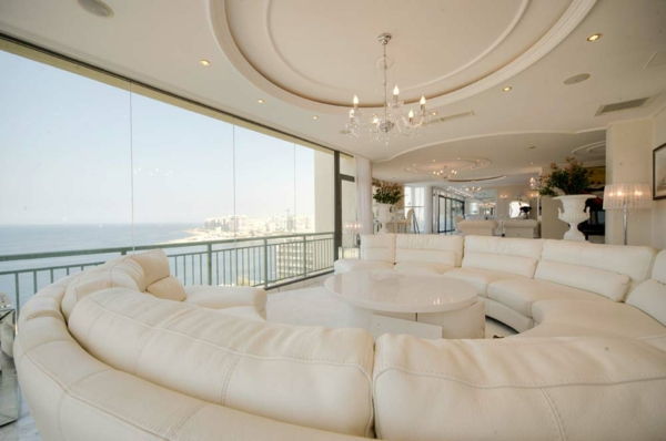 Malta cobertura de luxo sofá de couro de design