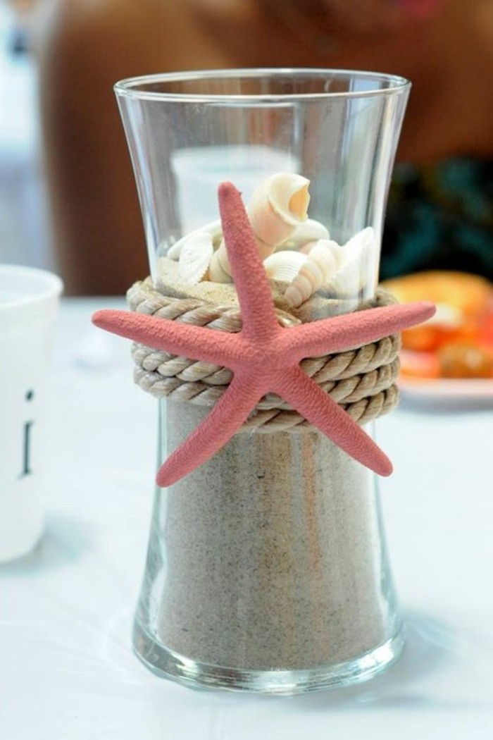 Maritim Deko su-raudonu-Starfish