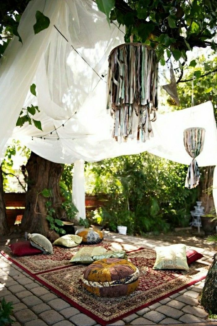 Meditačné miestnosť canopy-turecké koberce jogy vankúše