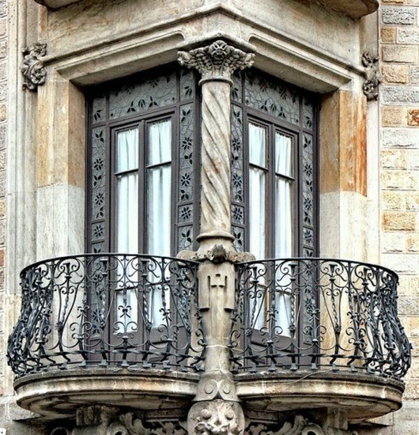 Metal balcon balustrada de design exterior