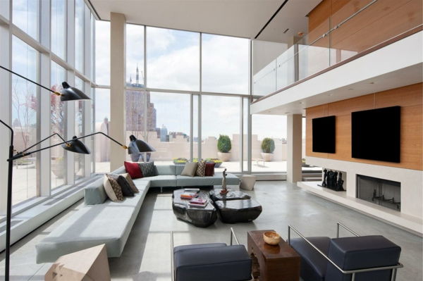 NY-Skyloft Penthouse designen stora soffor