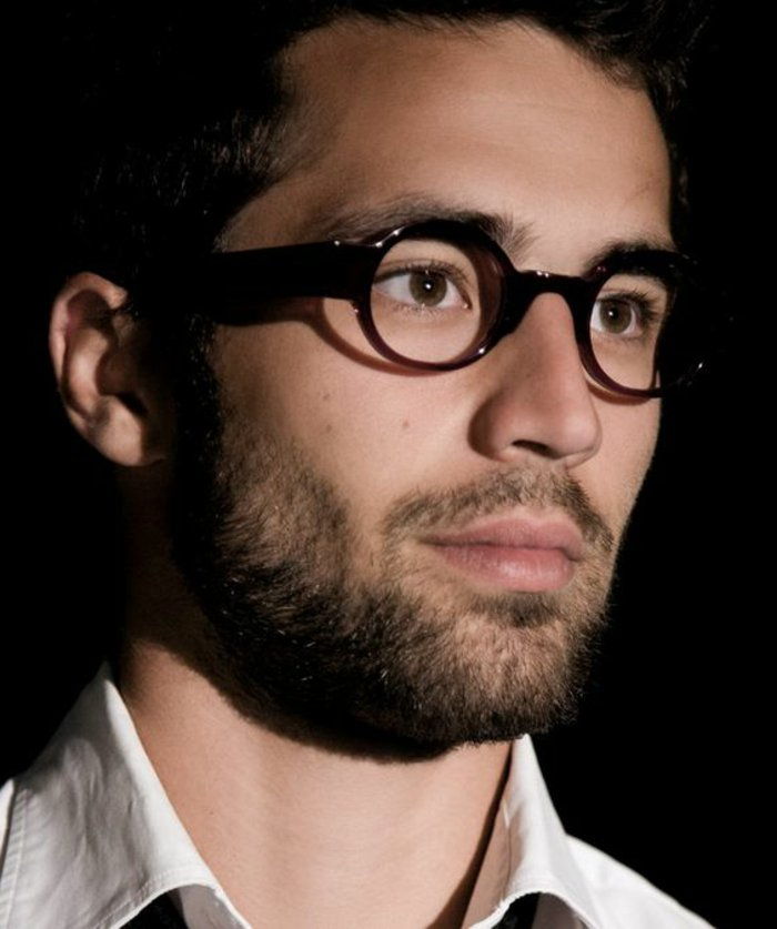 Nerdbrillen-utan-styrka modell för-män