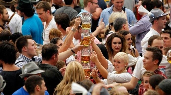 Oktoberfest Photos-a Tower of Beer