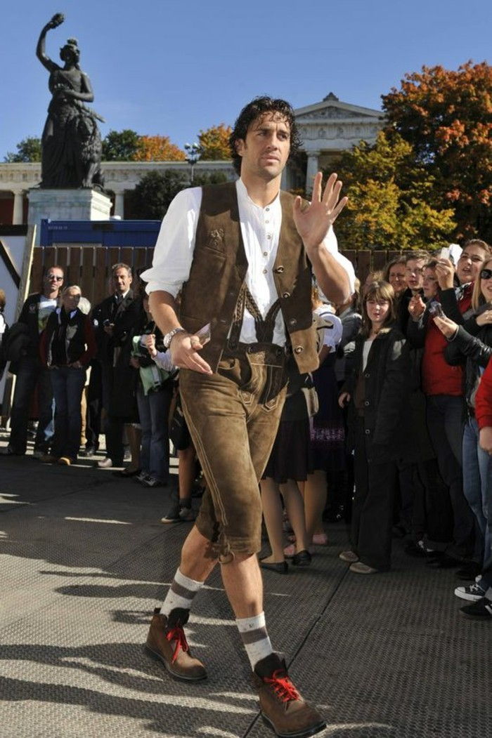 Oktoberfest Giyim Erkek kısa deri pantolon