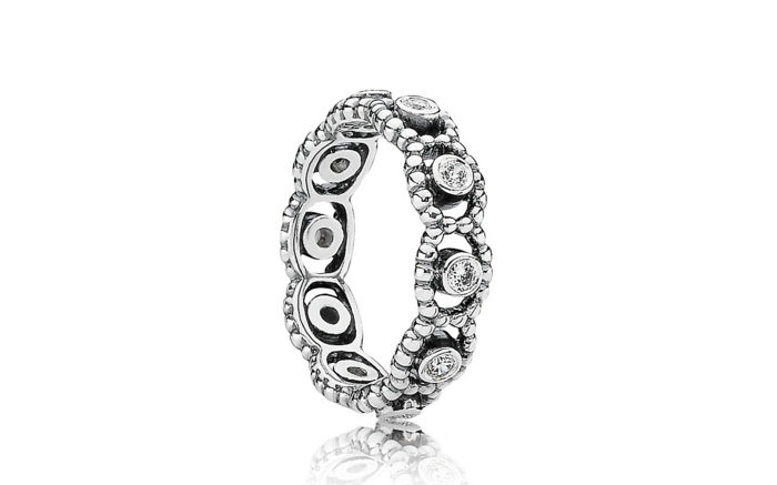 Pandora inel inele de argint formă rotundă Cubic Zirconia