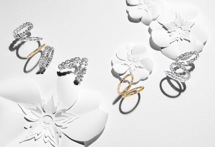 Pandora elegante og romantiske samling sølv og gull modeller ringer