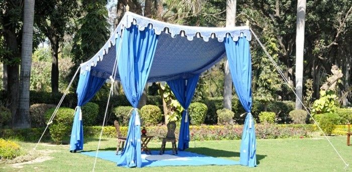 oryantal-mavi perdeler ile Parti çadır