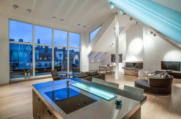 Penthouse-v-Stckholm luksuz načrtovanja razsvetljave