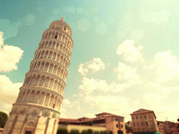 Pisa Tower Sky oblaki