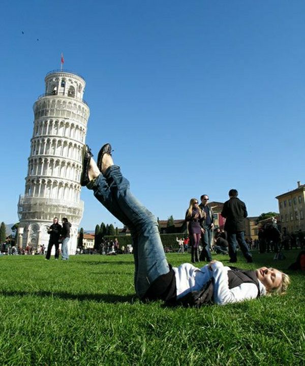 Pisa-tårnet Jente eng